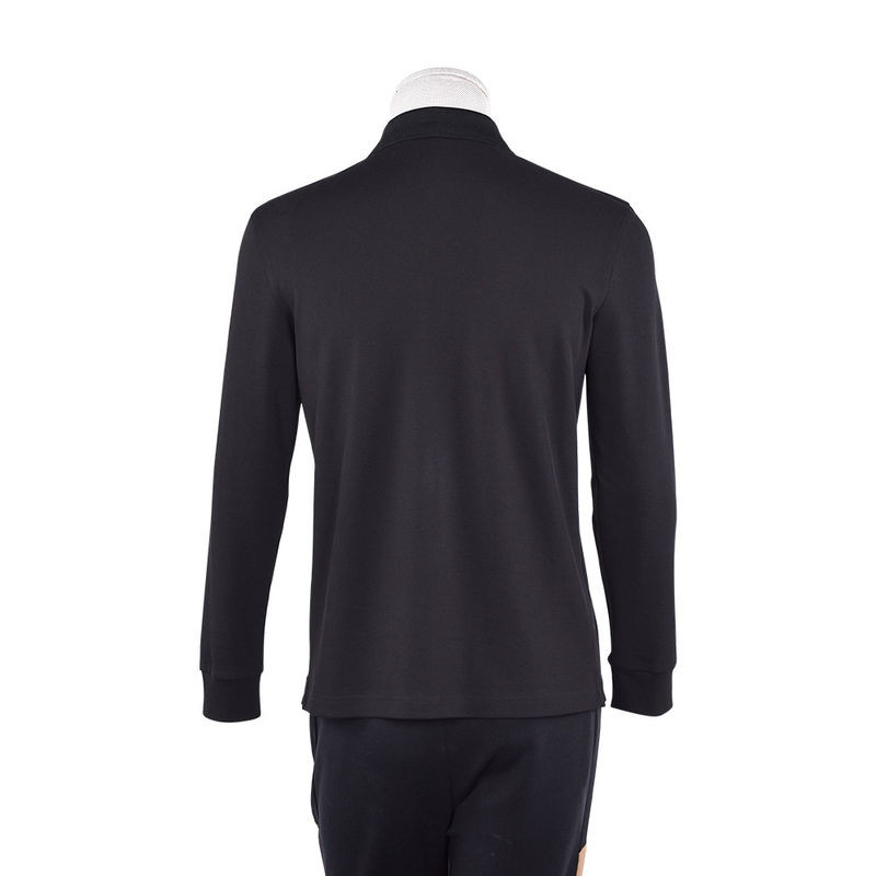 পুরুষদের দীর্ঘ আঙ্গুলের পোলো শার্ট কাস্টমাইজড লোগো সহ ত্বকের জন্য বন্ধুত্বপূর্ণ কটন স্প্যানডেক্স মিশ্রণ