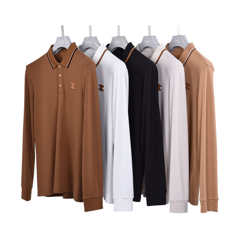 পুরুষদের জন্য শ্বাস প্রশ্বাসের কটন পোলো টি-শার্ট বসন্ত শরৎ নৈমিত্তিক Sublimation কাস্টম ডিজাইন