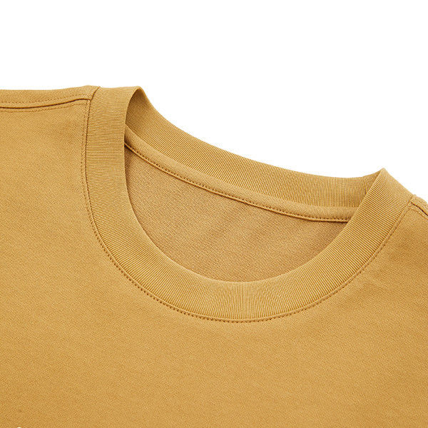 কাস্টমাইজড লোগো সাদা কমলা টি-শার্ট পুরুষের জন্য সিজুল স্টাইল ওভার-সাইজ সিম্পল ডিজাইনের সাথে