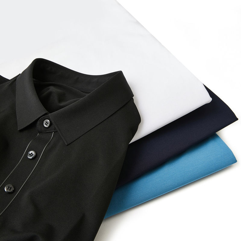 ইউভি-প্রতিরক্ষা সিউমলেস সুব্লিমেটেড কটন সলিড কালার ইউনিফর্ম গল্ফ পোলো শার্ট পুরুষদের জন্য