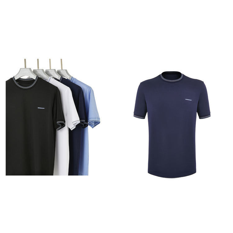কাস্টম লোগো স্টাইল পুরুষদের দ্রুত শুকানোর ও-নেক কলি স্পোর্ট টি-শার্ট গুয়াংডংয়ের পুরুষদের জন্য