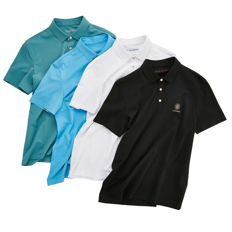 নরম কটন এমবসড পোলো টি-শার্ট কাস্টম কালো সাদা ডিজাইন কাপড় ওজন 170-210 গ্রাম