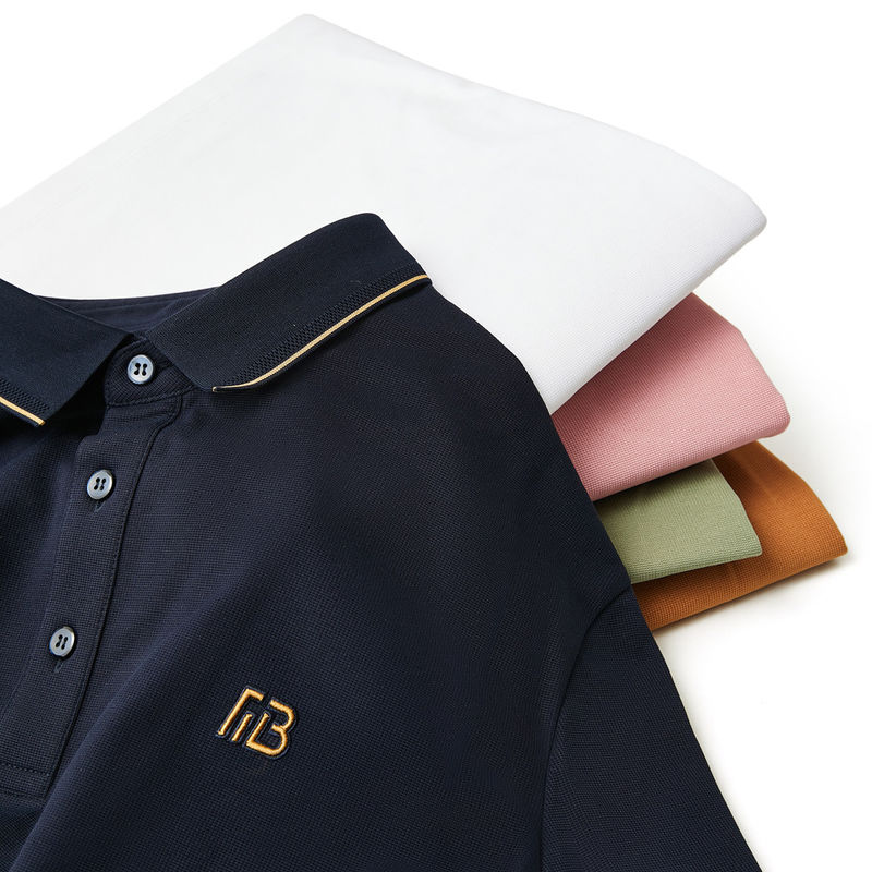 কোলার পোলো- নেক কটন কাস্টম লোগো শর্ট স্লিভ পোলো টি-শার্ট 95%পলিস্টার 5%স্প্যানডেক্স