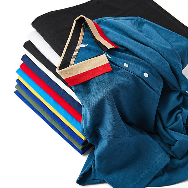 বসন্ত গ্রীষ্ম শরৎ ২৩০ জিএসএম সাব্লিমেশন পুরুষদের টি-শার্ট পোলো ১০০%কটন ছেলেদের পোলো শার্ট