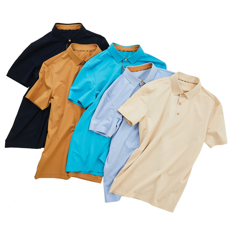 পুরুষদের পোলো শার্ট কাস্টম রঙ এবং ইইউ আকার 100% তুলা বা 95% তুলা 5% স্প্যানডেক্স