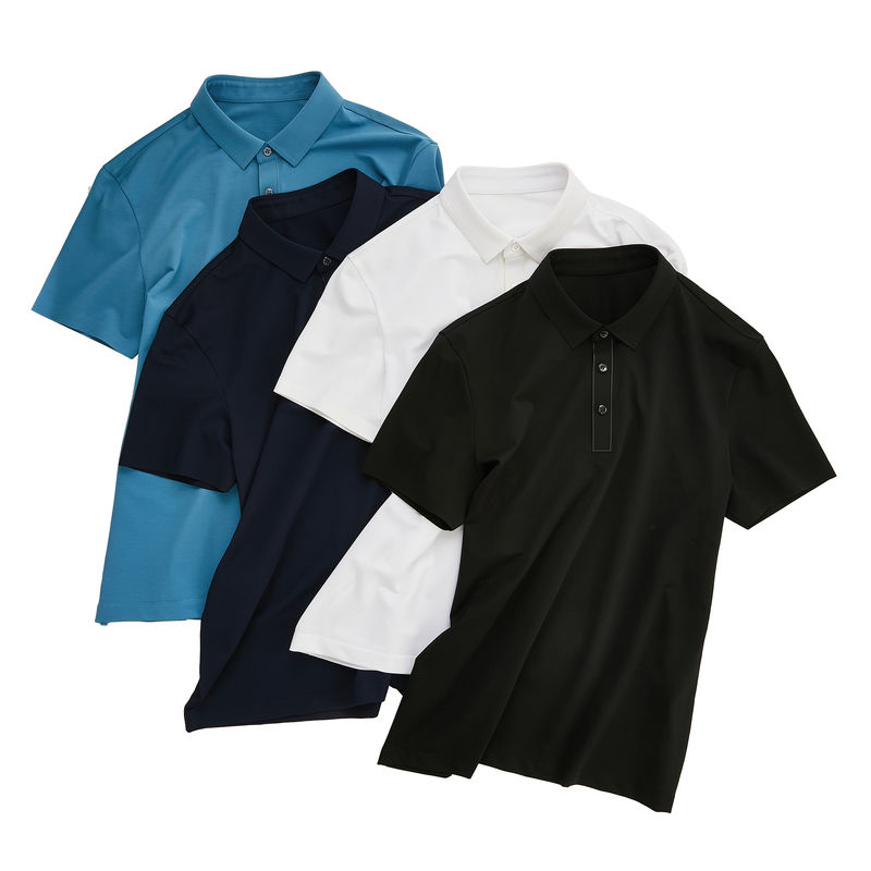 পুরুষদের প্লাস সাইজ পোলো শার্ট অ্যান্টি-রুপল শর্ট স্লিভ পোলো টি শার্ট 100% কটন স্পোর্ট জন্য