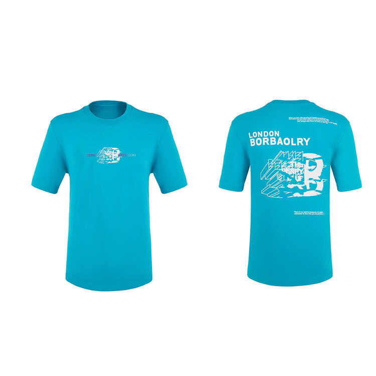 কাস্টম লোগো লেবেল ক্যাজুয়াল আরামদায়ক প্লেন কটন কাপড় পুরুষদের আইস ফিলিং অ্যান্টি-পিলিং কালো সাদা নীল আকাশি টি-শার্ট