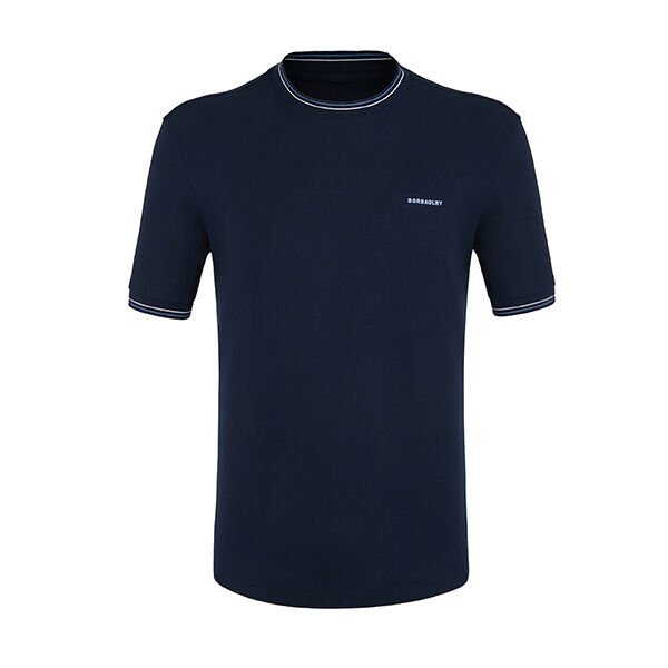 ১০০%কটন ১৭০-২১০গ্রাম শার্ট উচ্চমানের কাস্টম ব্রোডারি টি-শার্ট ক্রু নেক রিবেড কালার ব্লক