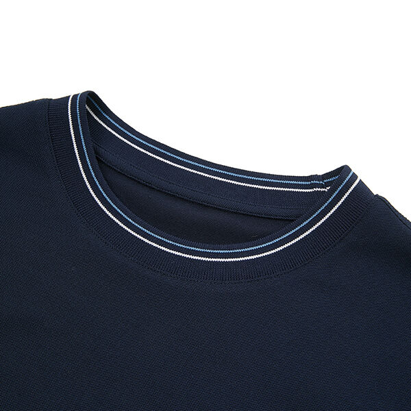 ১০০%কটন ১৭০-২১০গ্রাম শার্ট উচ্চমানের কাস্টম ব্রোডারি টি-শার্ট ক্রু নেক রিবেড কালার ব্লক