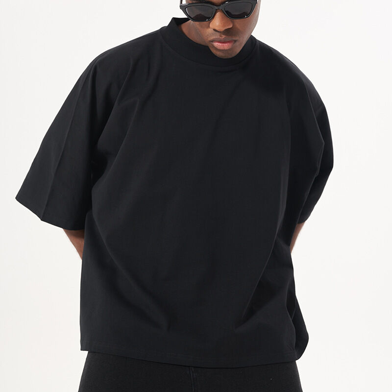 পোশাক প্রস্তুতকারক কাস্টম ২২০ জিএসএম টি-শার্ট হেভিওয়েট সিমলেস টি-শার্ট বক্সি ক্রপড টি-শার্ট