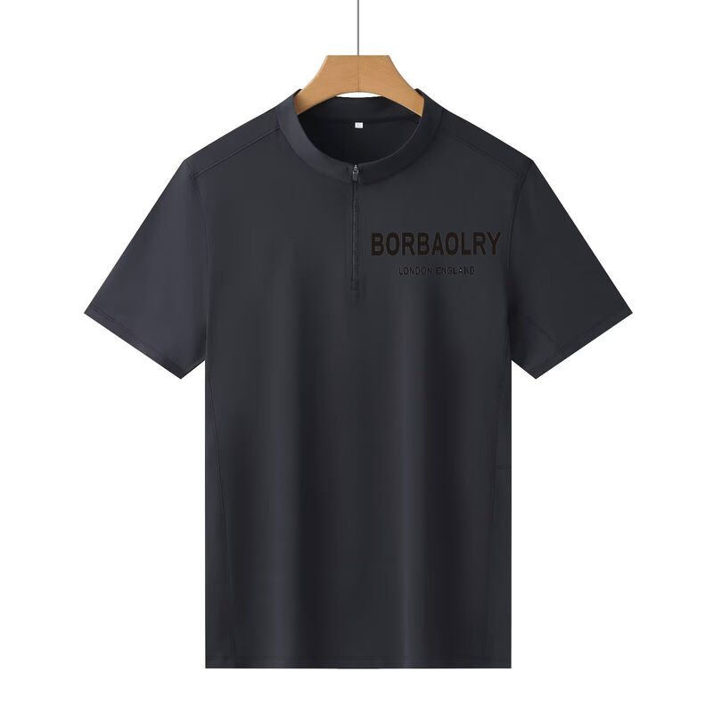 পুরুষদের অ্যাথলেটিক পুলওভার শীর্ষ কোয়ার্টার জিপ স্ট্যান্ড কলার সলিড স্পোর্ট শার্ট পুরুষদের টি-শার্ট সংক্ষিপ্ত হাতা লাইটওয়েট দ্রুত শুকনো জিম