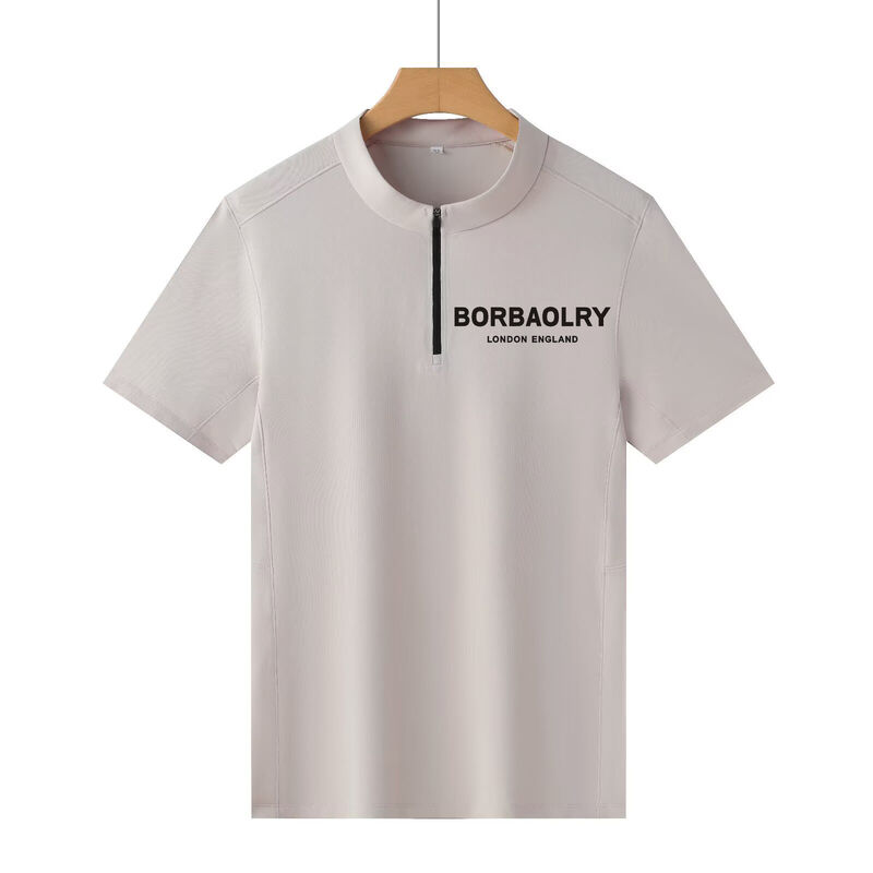 পুরুষদের অ্যাথলেটিক পুলওভার শীর্ষ কোয়ার্টার জিপ স্ট্যান্ড কলার সলিড স্পোর্ট শার্ট পুরুষদের টি-শার্ট সংক্ষিপ্ত হাতা লাইটওয়েট দ্রুত শুকনো জিম