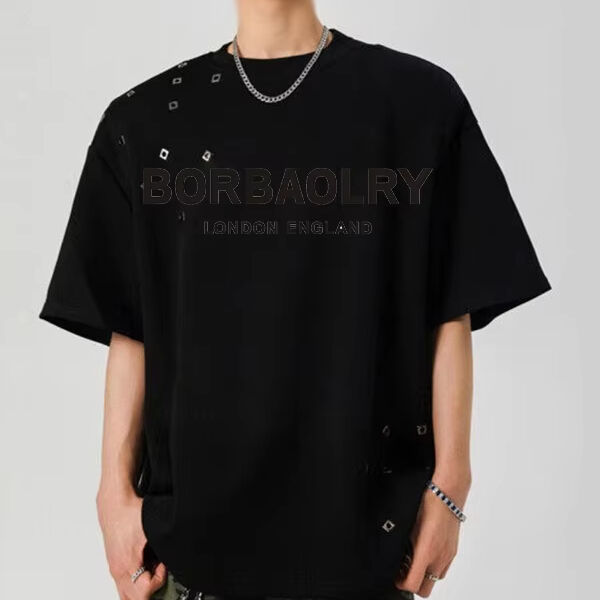 OEM কালো ওভারসাইজড টি-শার্ট পুরুষদের গ্রাফিক অ্যাসিড ওয়াশ ভিন্টেজ কাস্টম টি শার্ট DTG হোলসেল ওয়াশড টি হেভি ওয়েট টিশার্ট