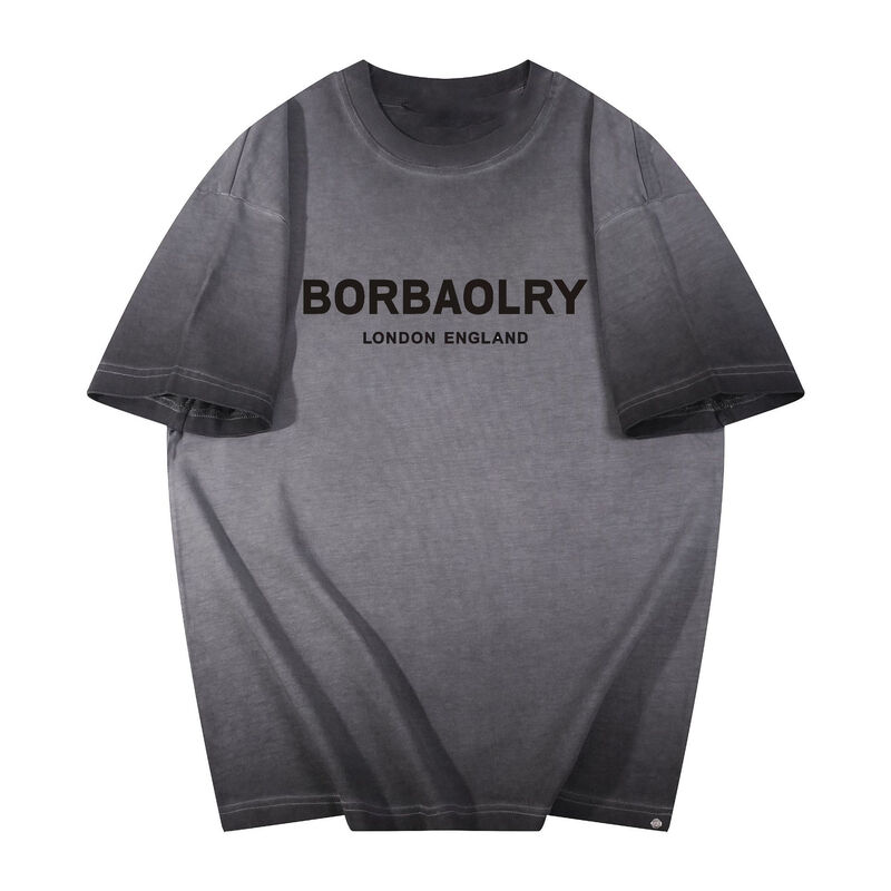 হট কাস্টম পুরুষদের টি-শার্ট ওয়াশ টু ডু ওল্ড স্টাইল বড় আকারের শার্ট কাস্টম লোগো মুদ্রণ ফ্যাশন নৈমিত্তিক শর্ট-ম্যানুফ শার্ট