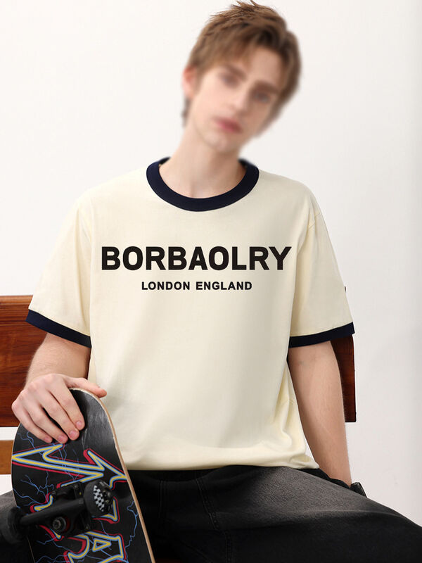 ডিজাইনার টি-শার্ট বিখ্যাত ব্র্যান্ড গরম বিক্রয় খাঁটি তুলা বিলাসবহুল টি-শার্ট পুরুষদের ট্রেন্ড হ্যান্ডসাম ডিজাইনার পোশাক