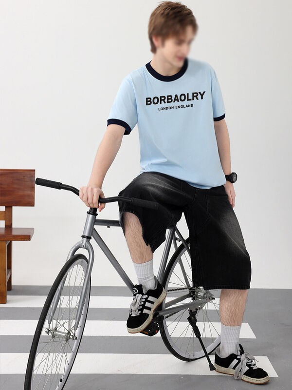 ডিজাইনার টি-শার্ট বিখ্যাত ব্র্যান্ড গরম বিক্রয় খাঁটি তুলা বিলাসবহুল টি-শার্ট পুরুষদের ট্রেন্ড হ্যান্ডসাম ডিজাইনার পোশাক