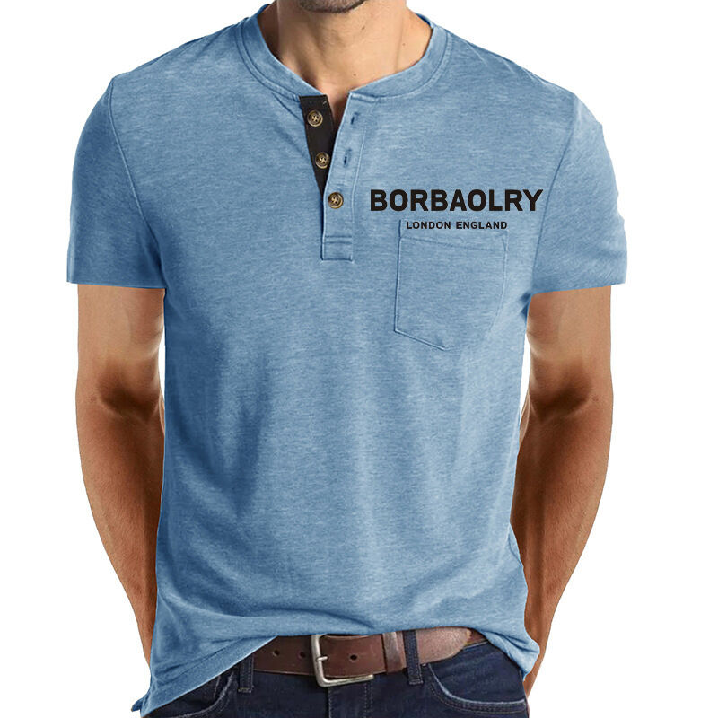 গরম বিক্রয় সংক্ষিপ্ত হাতা টি-শার্ট কারণ টি-শার্ট কাটন কাস্টমাইজ দ্রুত শুকনো 3 বোতাম পুরুষদের জন্য টি-শার্ট