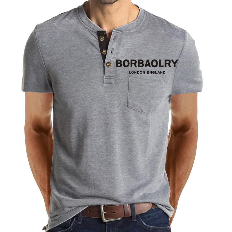 গরম বিক্রয় সংক্ষিপ্ত হাতা টি-শার্ট কারণ টি-শার্ট কাটন কাস্টমাইজ দ্রুত শুকনো 3 বোতাম পুরুষদের জন্য টি-শার্ট