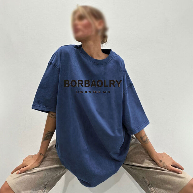 উচ্চমানের কটন টি-শার্ট ওভারসাইজড ভিনটেজ সলিড কালার ওয়াশিং টি-শার্ট হেভিওয়েট ভিনটেজ টি-শার্ট