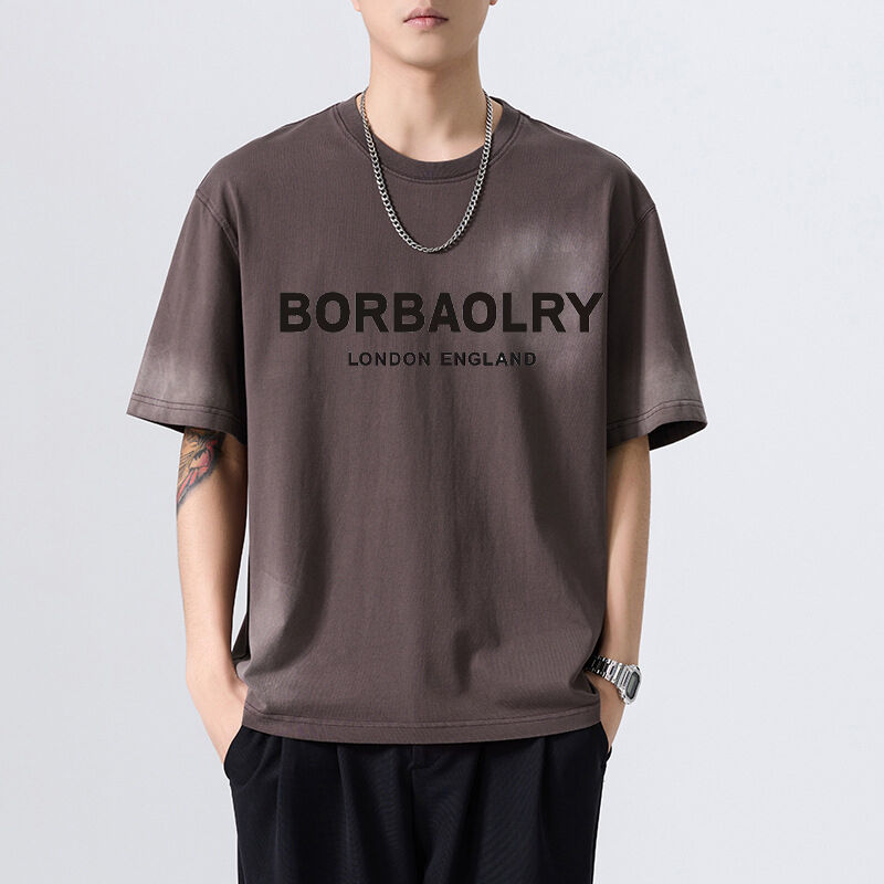 পাইকারি ওভারসাইজড ইউনিসেক্স কটন টি-শার্ট ২৮০ জিএসএম ভিনটেজ অ্যাসিড ওয়াশ কাস্টম ডিটিজি প্রিন্ট হেভিওয়েট স্ট্রিটওয়্যার পুরুষদের জন্য টি-শার্ট