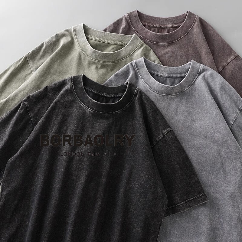 কাস্টমাইজ লোগো টপ কোয়ালিটি কটন অ্যাসিড ওয়াশ টি-শার্ট ওভারসাইজড রেট্রো মিনারেল ডিজিটাল প্রিন্টিং হেভিওয়েট ভিন্টেজ টি শার্ট