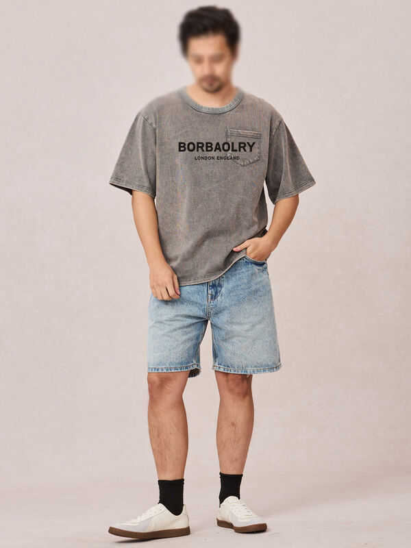 পাইকারি ইউনিসেক্স ওয়াশ ভিনটেজ প্রিন্টিং গ্রীষ্মকালীন টি-শার্ট ভারী ওজন কালো ওভারসাইজ পুরুষদের টি-শার্ট