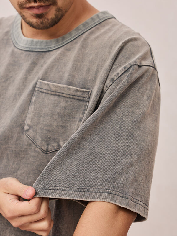 পাইকারি ইউনিসেক্স ওয়াশ ভিনটেজ প্রিন্টিং গ্রীষ্মকালীন টি-শার্ট ভারী ওজন কালো ওভারসাইজ পুরুষদের টি-শার্ট