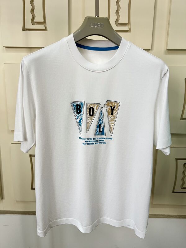 পুরুষদের ক্রু নেক শর্ট স্লিভ টি-শার্ট, ট্রেন্ডি গ্রাফিক প্রিন্ট এবং ব্রোডারি টি-শার্ট মাল্টি-ক্লোর আনুষ্ঠানিক 100% কামড় টি-শার্ট পুরুষদের জন্য