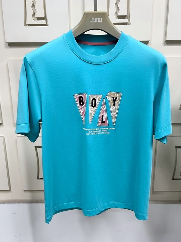 পুরুষদের ক্রু নেক শর্ট স্লিভ টি-শার্ট, ট্রেন্ডি গ্রাফিক প্রিন্ট এবং ব্রোডারি টি-শার্ট মাল্টি-ক্লোর আনুষ্ঠানিক 100% কামড় টি-শার্ট পুরুষদের জন্য