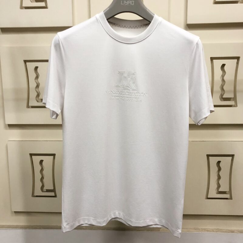 পুরুষদের প্রিমিয়াম জৈবিক তুলা টি-শার্ট - এমবসড লোগো সহ শার্ট, নৈমিত্তিক এবং ব্যবসায়িক পোশাকের জন্য নরম শ্বাস প্রশ্বাসের কাপড় পুরুষদের টি-শার্ট