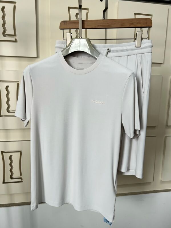 হট সেল পুরুষদের গ্রীষ্মকালীন শ্বাসপ্রশ্বাসযোগ্য সলিড লাইটওয়েট পোলো শর্ট স্লিভ সেট পলিয়েস্টার/কটন ফ্যাব্রিক