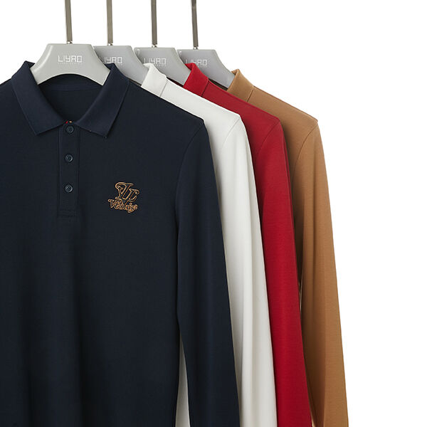 উচ্চ স্থিতিস্থাপকতা ত্বক-বান্ধব ফ্যাশন প্লেইন কটন লং স্লিভ পোশাক টি-শার্ট পুরুষদের পোশাক পোলো টি-শার্ট উচ্চ গুণমান