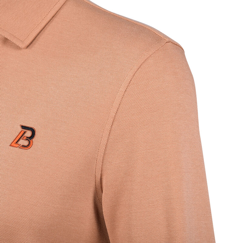 কাস্টম অ্যান্টি-পিলিং উচ্চ স্থিতিস্থাপকতা নৈমিত্তিক দৈনন্দিন জীবন 100% সুতি সাধারণ লম্বা হাতা টি-শার্ট পুরুষদের জিপ আপ পোলো টি-শার্ট