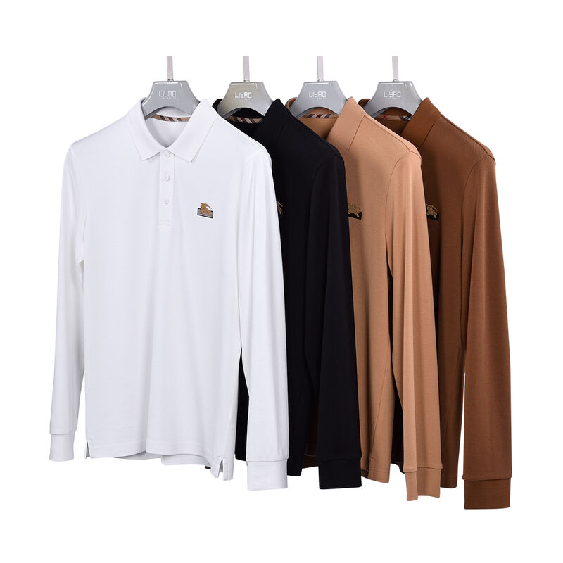 উচ্চ মানের কাস্টম এমব্রয়ডারি লোগো কটন পোলো টি শার্ট কোম্পানি লং স্লিভ পোলো শার্ট পুরুষদের পোলো শার্ট