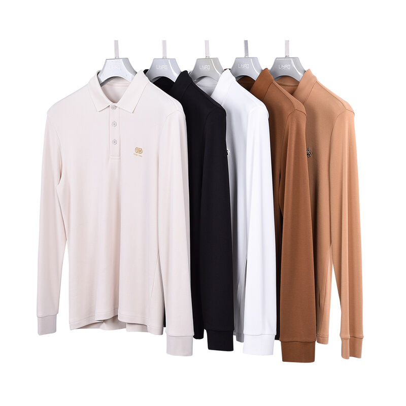 পুরুষদের জন্য শরত্কালের রঙ ব্লক পোলো টি-শার্ট পাইকারি উচ্চ মানের তুলা লম্বা হাতা পুরুষদের শার্ট ইউনিফর্ম কালো পোলো শার্ট কাস্টম লোগো