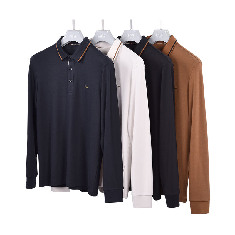 ভাল পছন্দ Sublimated পোলো শার্ট পূর্ণ হাতা আরামদায়ক অনন্য পোলো টি শার্ট পুরুষদের তুলা