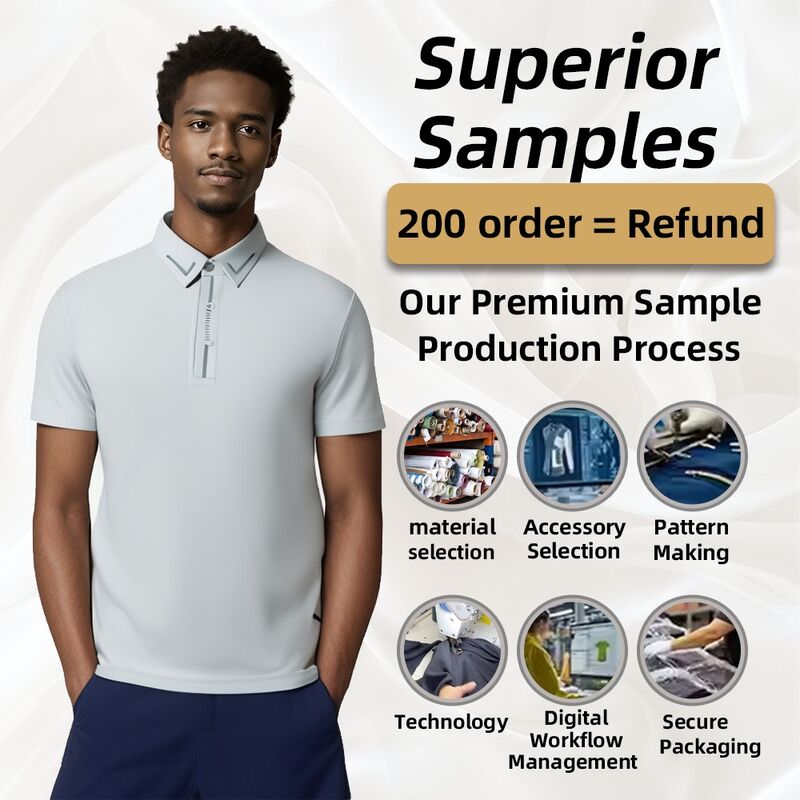 কাস্টম লোগো ডিজাইন সিমলেস এবং দ্রুত শুকনো উচ্চ মানের সাদা কালো পুরুষদের জন্য পোলো টিশার্ট