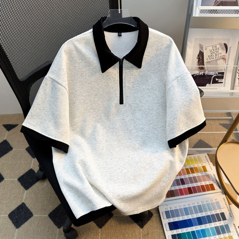 উচ্চ মানের পাইকারি পুরুষদের পোশাক ওভারসাইজ জিপার শার্ট প্রস্তুতকারক পুরুষদের জন্য খালি স্বল্প আর্ম শার্ট