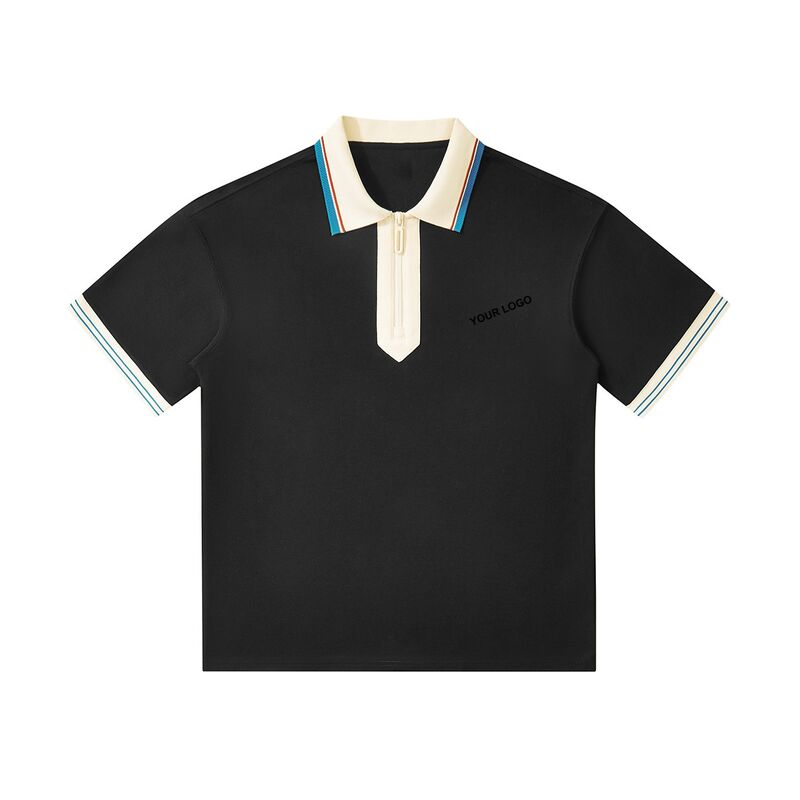নতুন আগমন গ্রীষ্মকালীন পাইকারি পুরুষদের প্রিন্টেড পোলো শার্ট কটন ১/৪ জিপ গল্ফ পোলো টি-শার্ট স্ট্রিটওয়্যার ওভারসাইজড পুরুষদের পোলো শার্ট