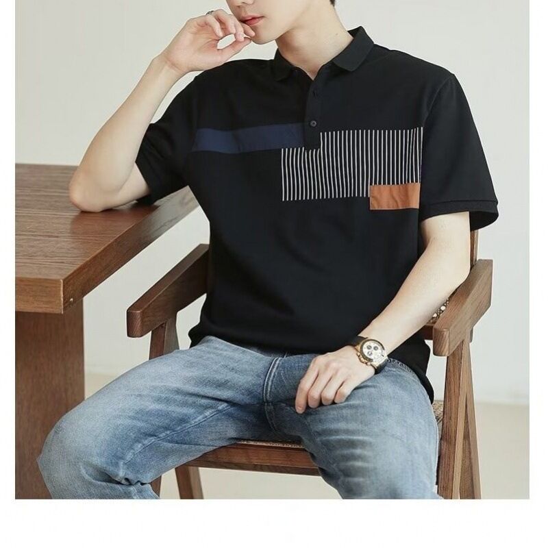 পোলো শার্ট জন্য কাস্টম লোগো শর্ট স্লিভ গল্ফ শ্বাসকষ্ট দ্রুত শুকনো গ্রীষ্ম গল্ফ জন্য শক্ত কাঠের প্যাটার্ন তৈরি