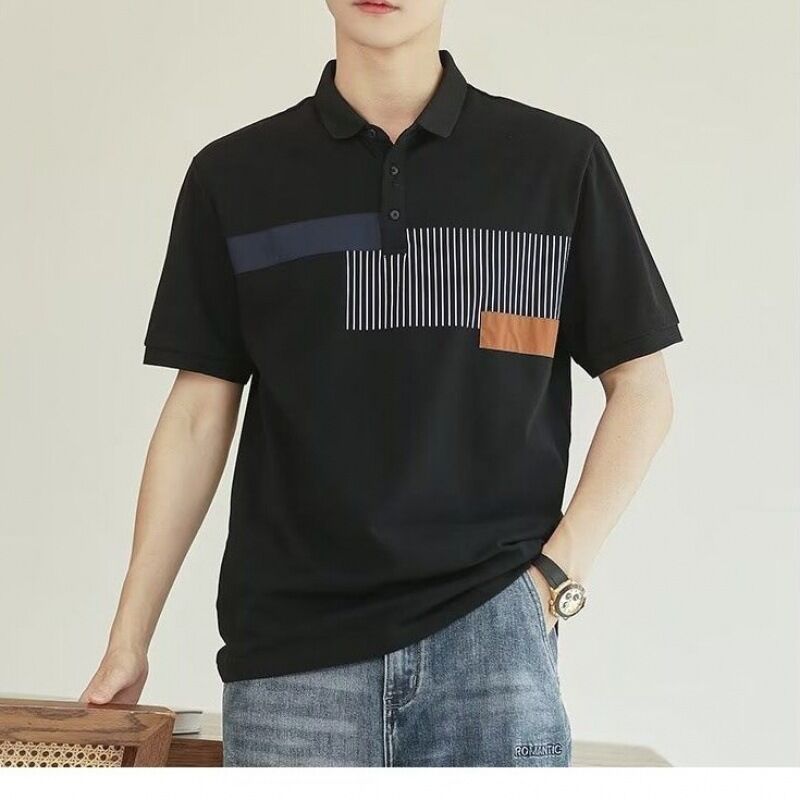 পোলো শার্ট জন্য কাস্টম লোগো শর্ট স্লিভ গল্ফ শ্বাসকষ্ট দ্রুত শুকনো গ্রীষ্ম গল্ফ জন্য শক্ত কাঠের প্যাটার্ন তৈরি
