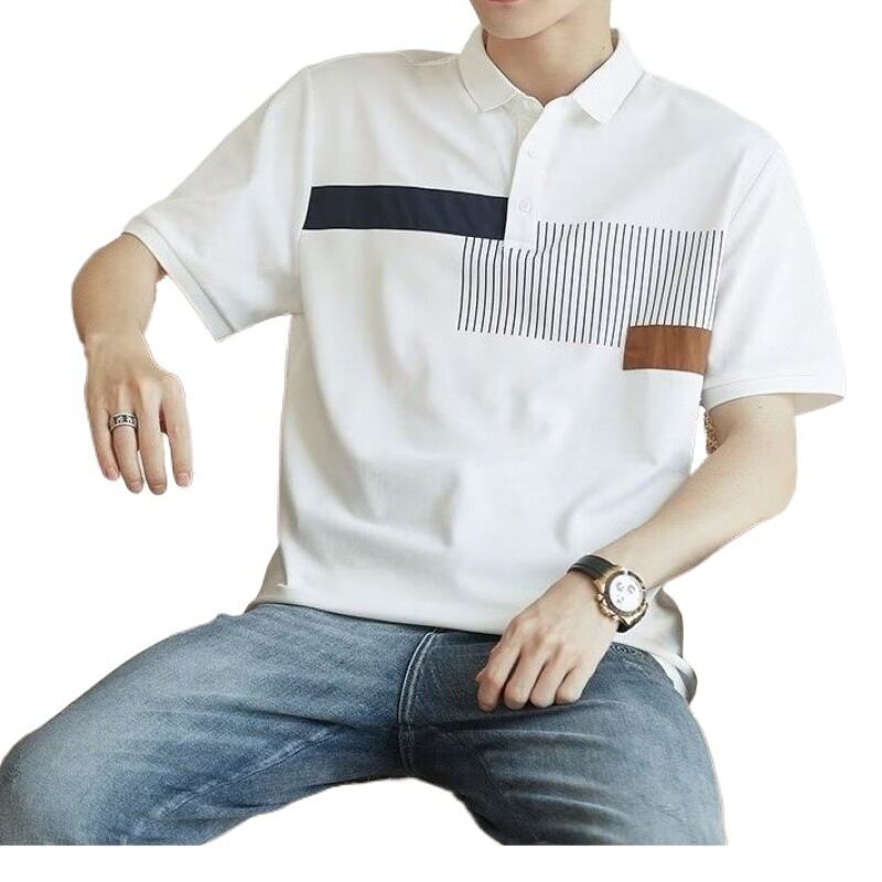 পোলো শার্ট জন্য কাস্টম লোগো শর্ট স্লিভ গল্ফ শ্বাসকষ্ট দ্রুত শুকনো গ্রীষ্ম গল্ফ জন্য শক্ত কাঠের প্যাটার্ন তৈরি