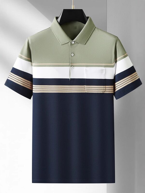 গ্রীষ্মকালীন শর্ট আর্মযুক্ত বিজনেস পোলো শার্ট পুরুষদের টি-শার্ট পাতলা ল্যাপেল বিজনেস ক্যাসুলার ট্রেন্ড