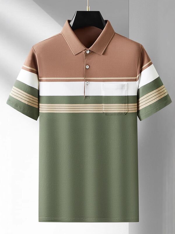 গ্রীষ্মকালীন শর্ট আর্মযুক্ত বিজনেস পোলো শার্ট পুরুষদের টি-শার্ট পাতলা ল্যাপেল বিজনেস ক্যাসুলার ট্রেন্ড