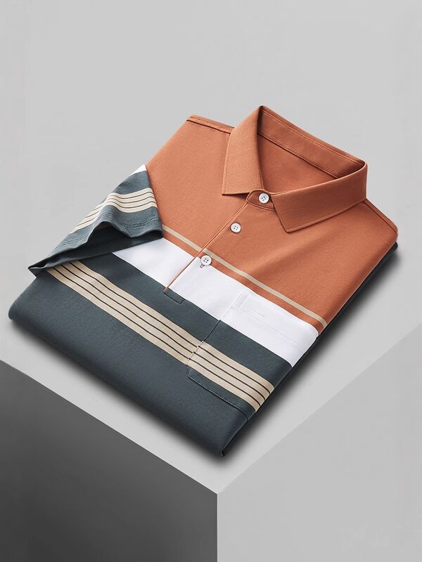 গ্রীষ্মকালীন শর্ট আর্মযুক্ত বিজনেস পোলো শার্ট পুরুষদের টি-শার্ট পাতলা ল্যাপেল বিজনেস ক্যাসুলার ট্রেন্ড