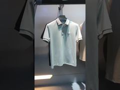 Regular Fit Striped Polo T Shirts Quick Dry Odm With Custom Logo Knitted Fabric